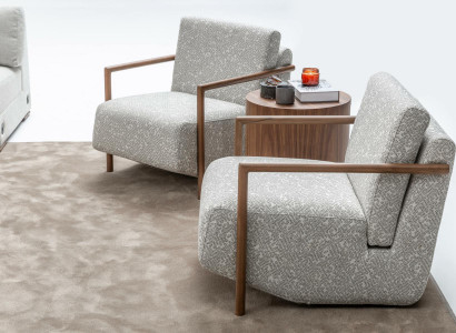 Sessel Wohnzimmer Möbel Design Modern Polster 1 Sitze Relax Grau Club